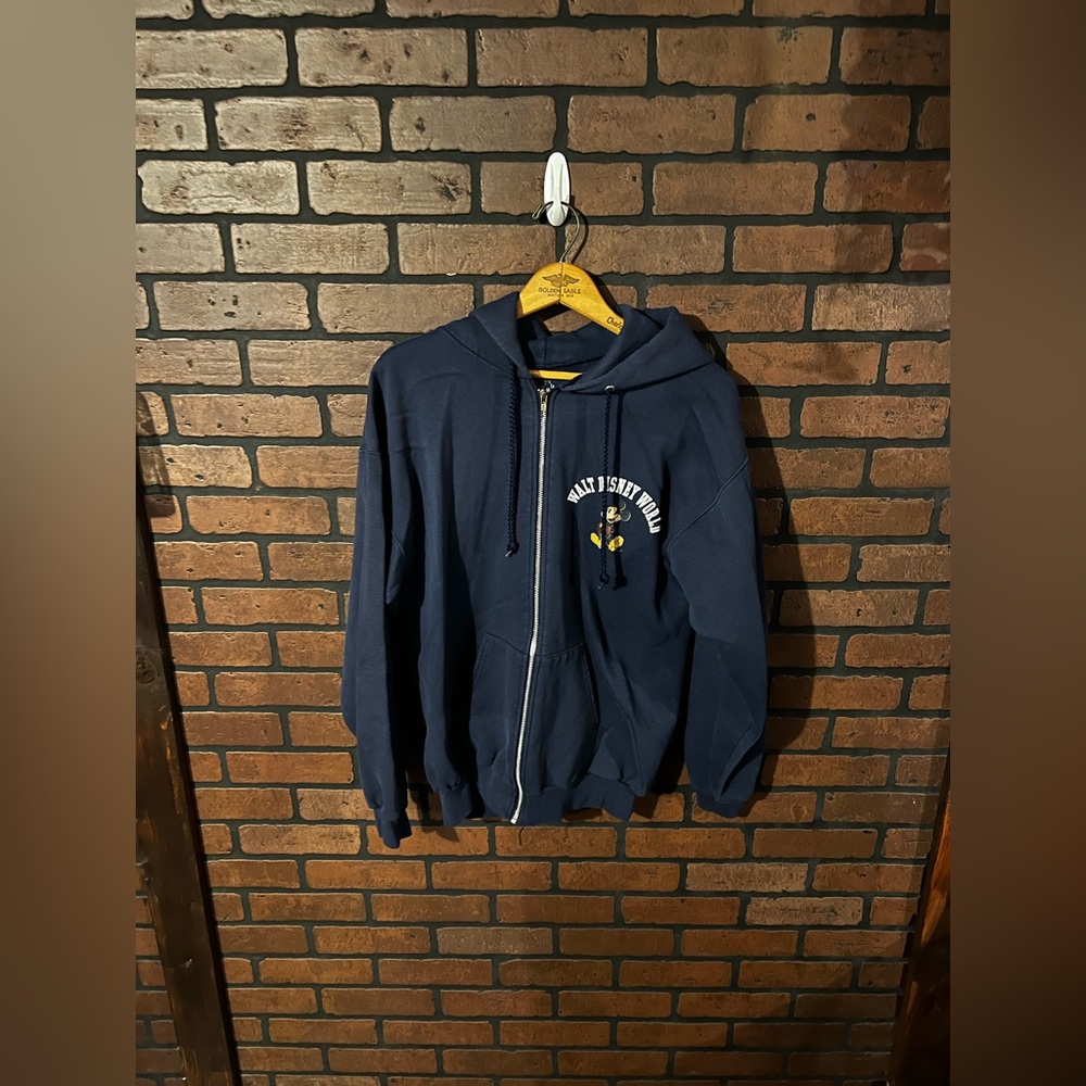 Walt Disney World Est. 1971 Hoodie Unisex Size Medium Full Zip Jacket Navy Blue
